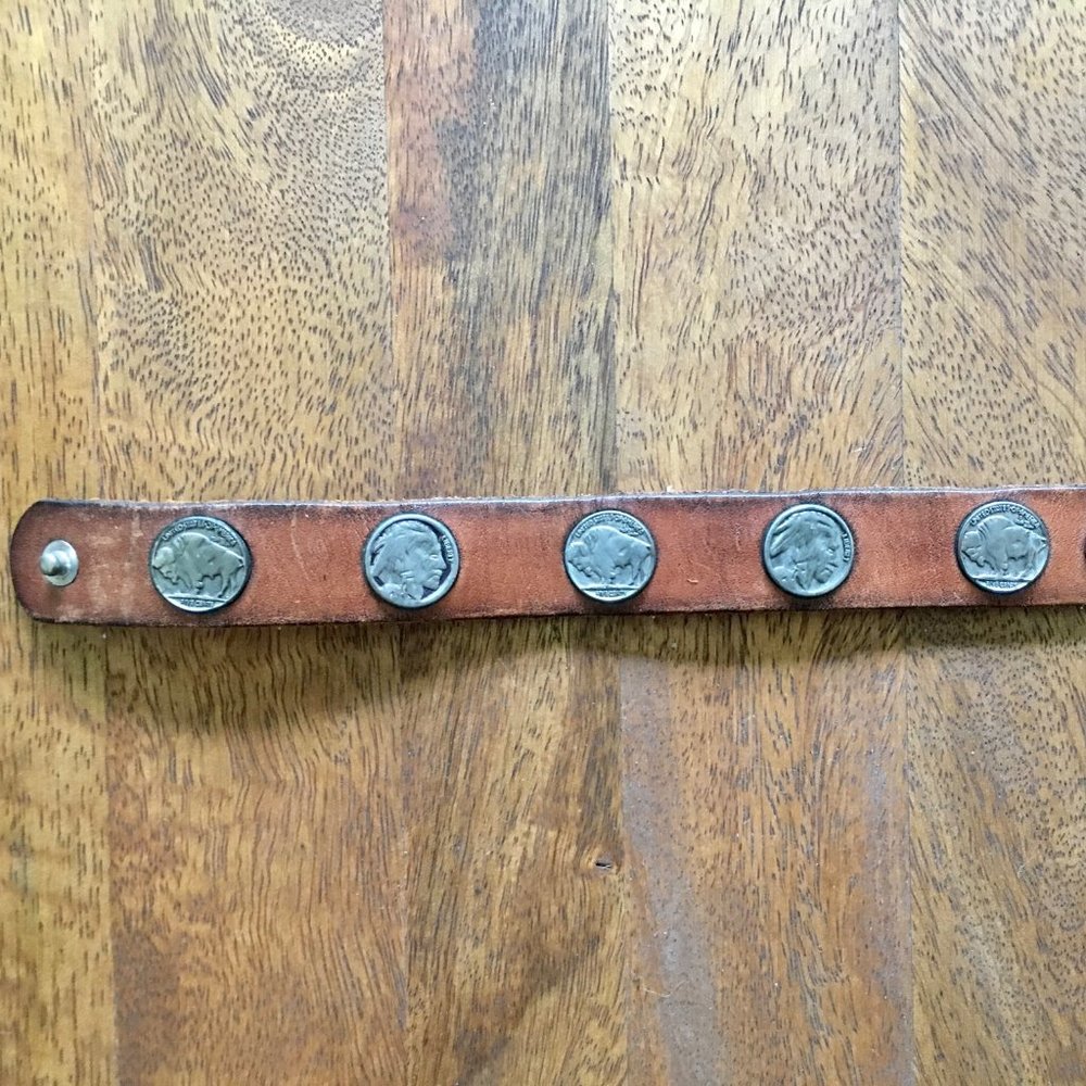 Vintage leather cuff bracelet